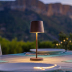 Kelly Mini - Lampe De Table Sans Fil - Acier - Marron
