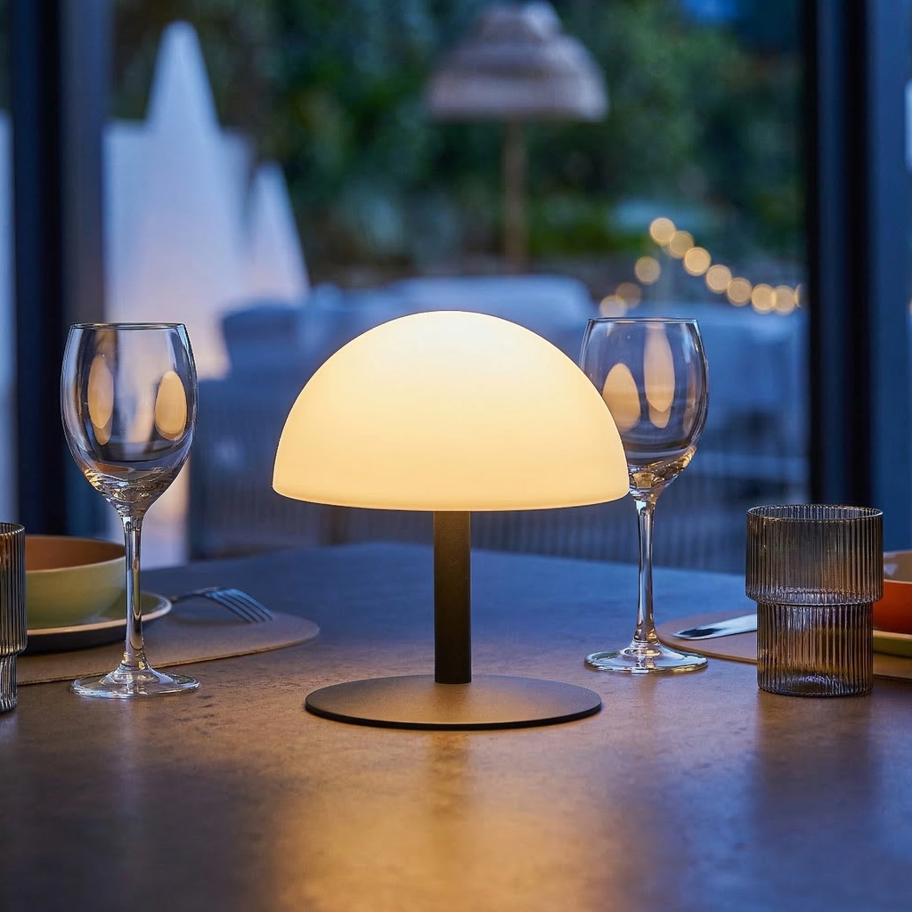Neptune - Wireless Table Lamp - Plastic - Gray