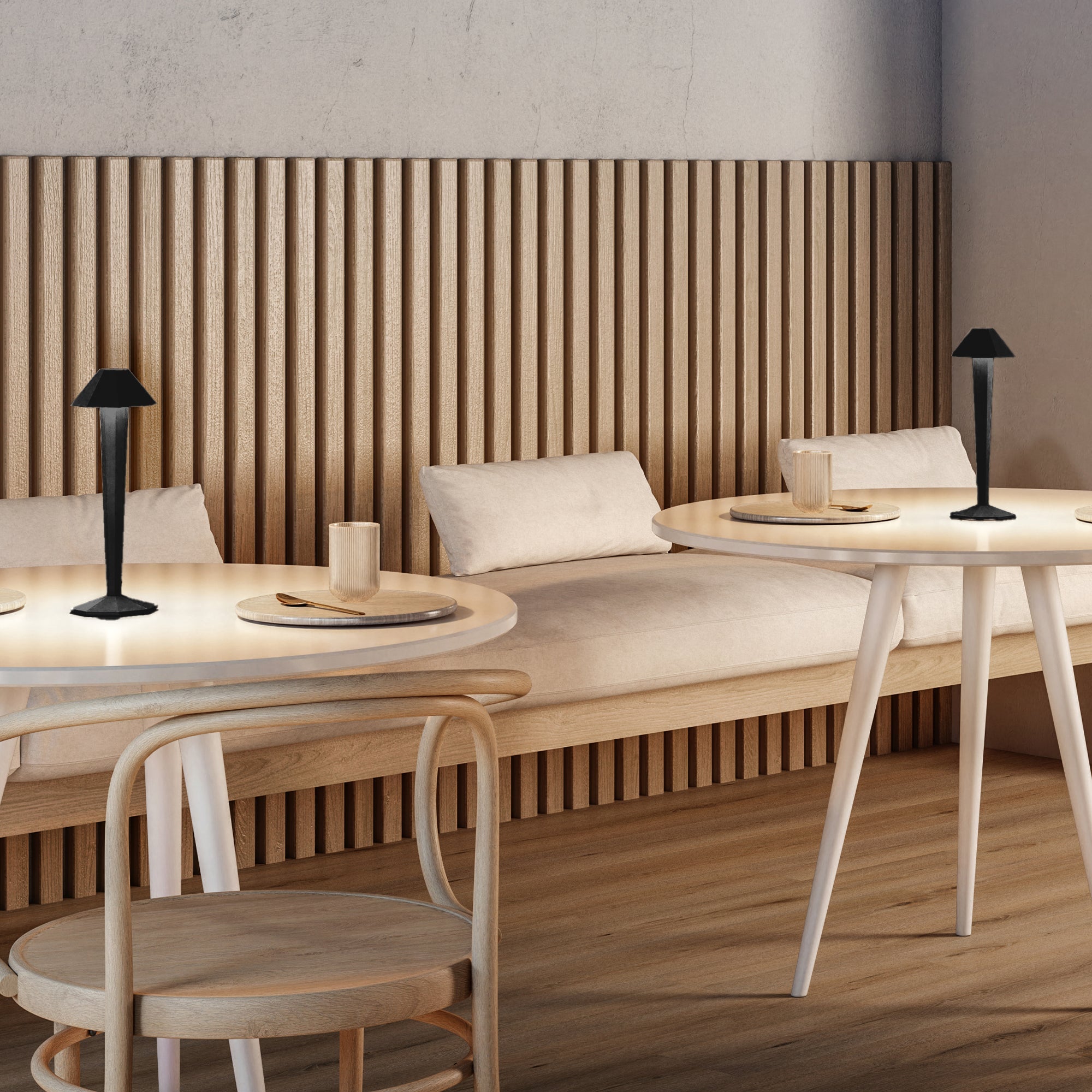 Krypton - Lampe De Table Sans Fil - Aluminium - Noir