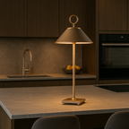 Marais - Lampe De Table Sans Fil - Aluminium - Marron