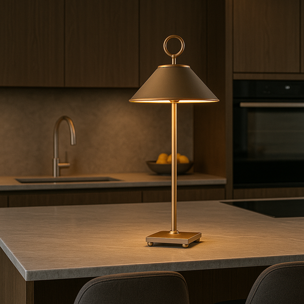 Marais - Wireless Table Lamp - Aluminum - Brown