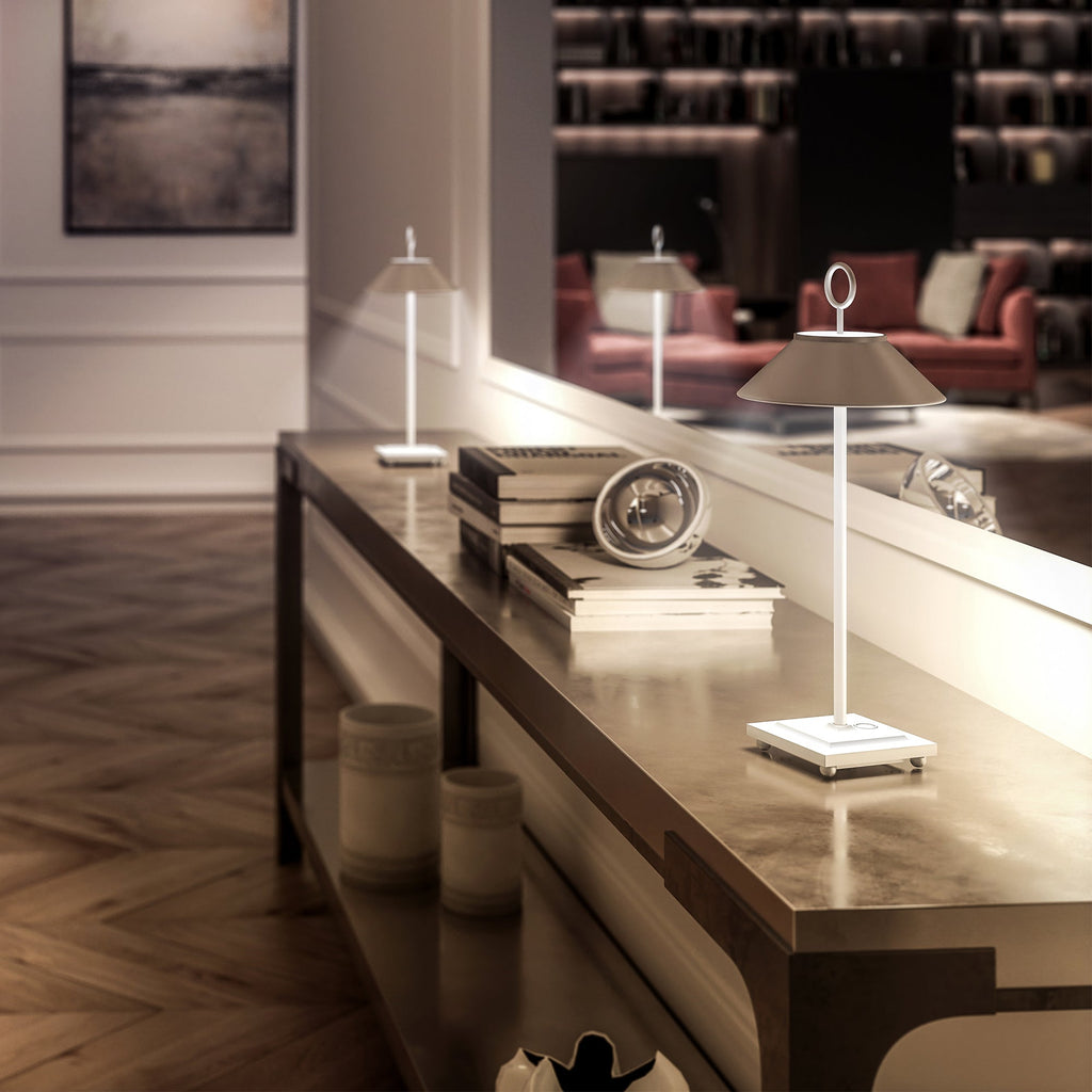 Marais - Lampe De Table Sans Fil - Aluminium - Blanc