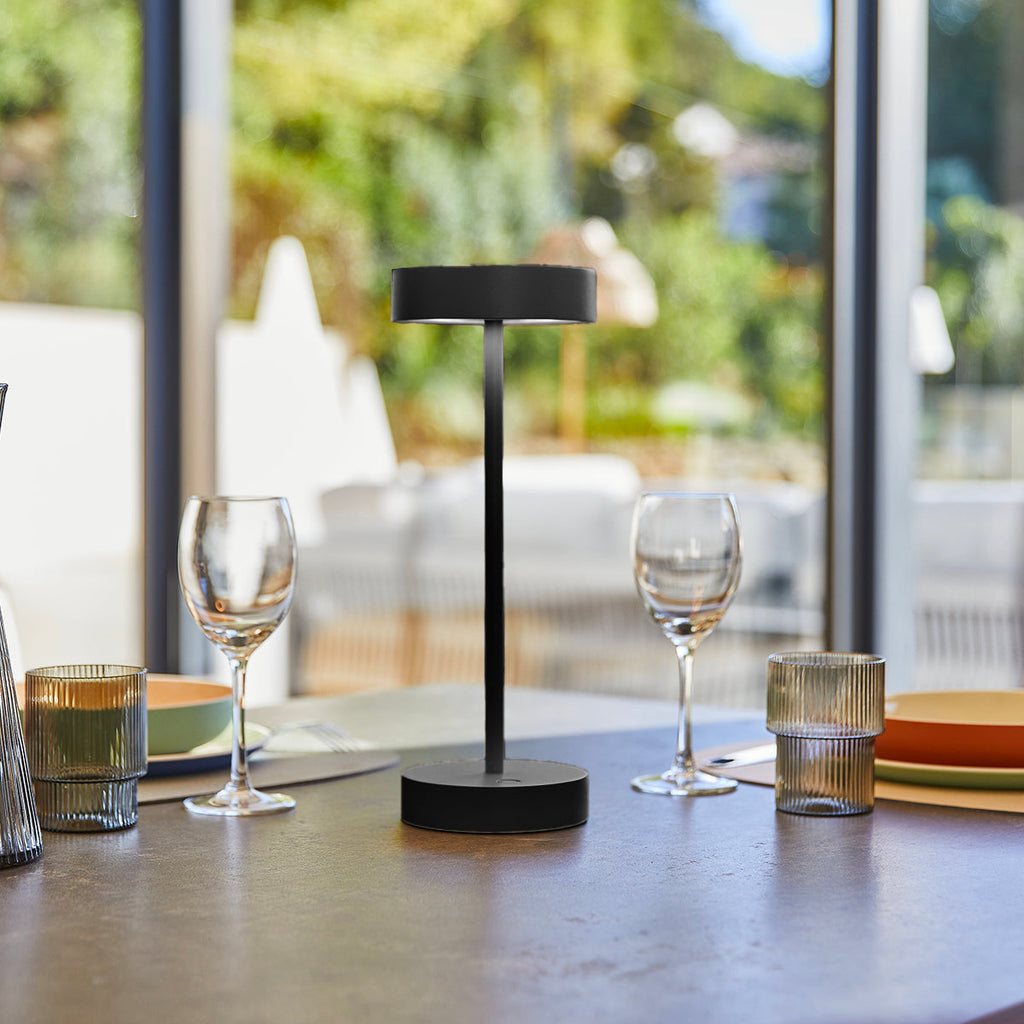 Sandy - Lámpara de mesa inalámbrica - Aluminio - Negro