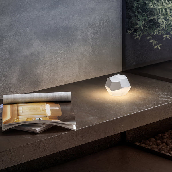 Stone - Wireless Table Lamp - Aluminum - White