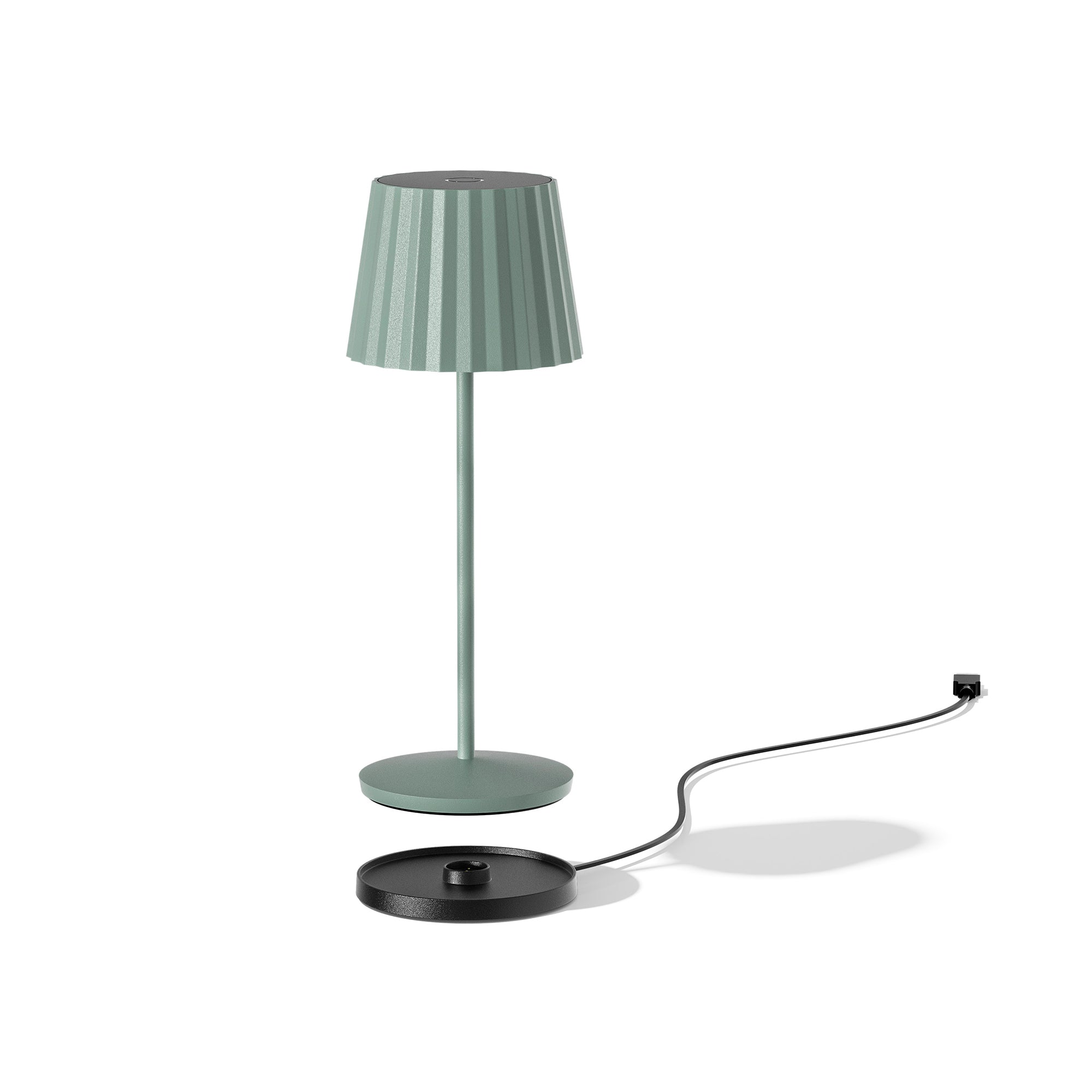 Abby - Lampe De Table Sans Fil - Acier - Vert