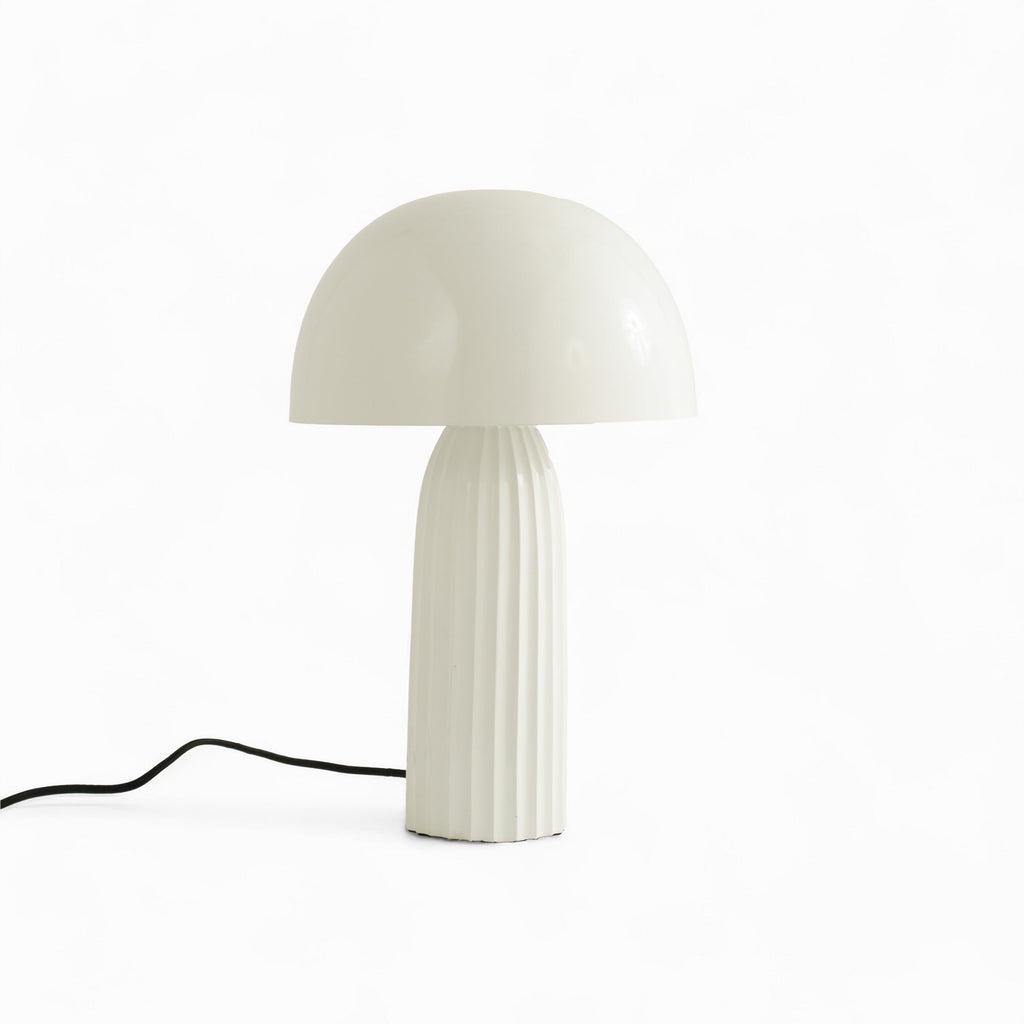 Joy - Lampe À Poser En Métal Blanc Finition Brillante