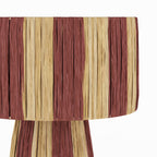 Soléa - Lampe Rayée Terracotta En Feuille De Palmier