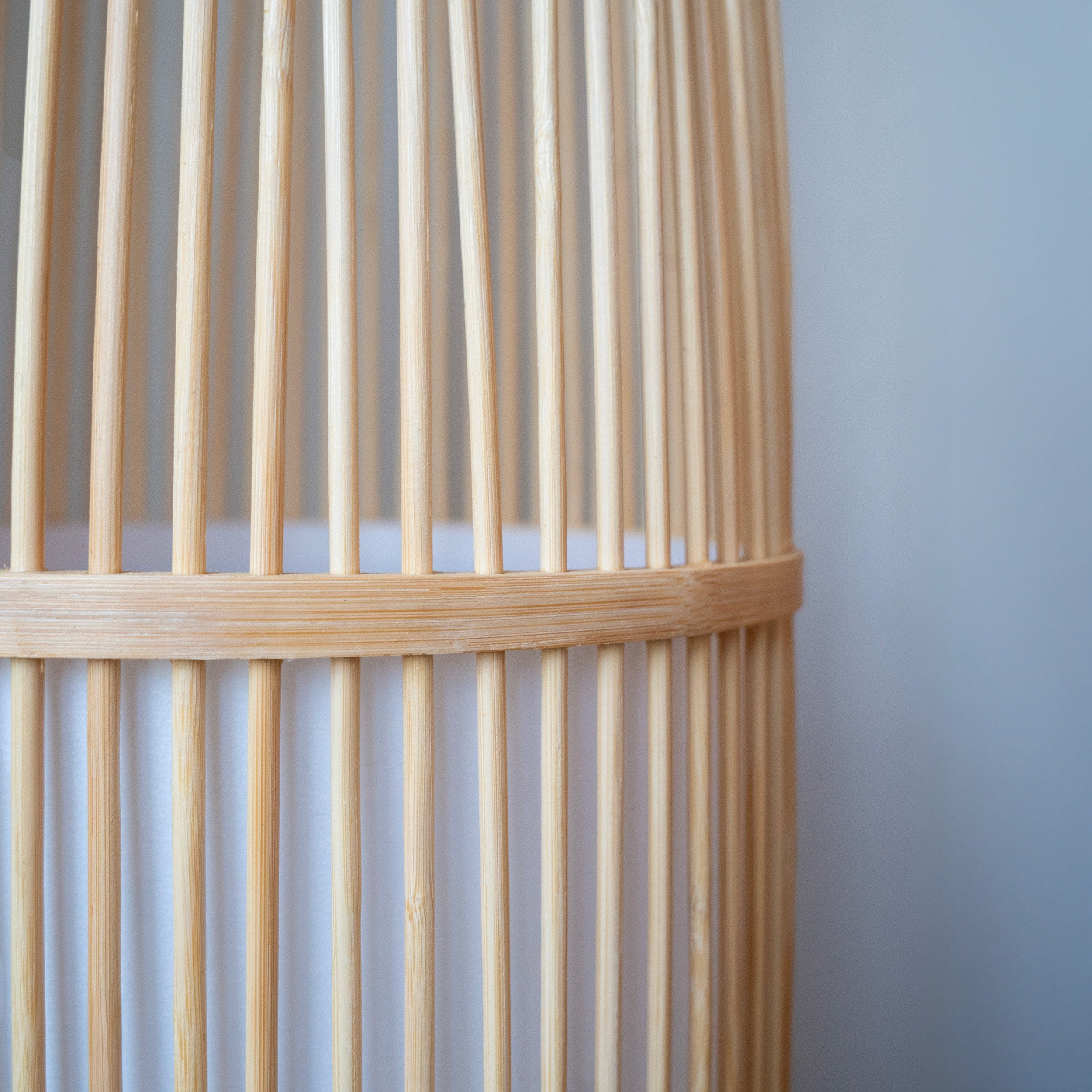 Huron - Lampadaire En Bambou Naturel