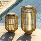 Mariel - Linterna Solar - Rattan - Beige