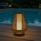 Salomea - Lanterne Solaire - Rotin - Beige