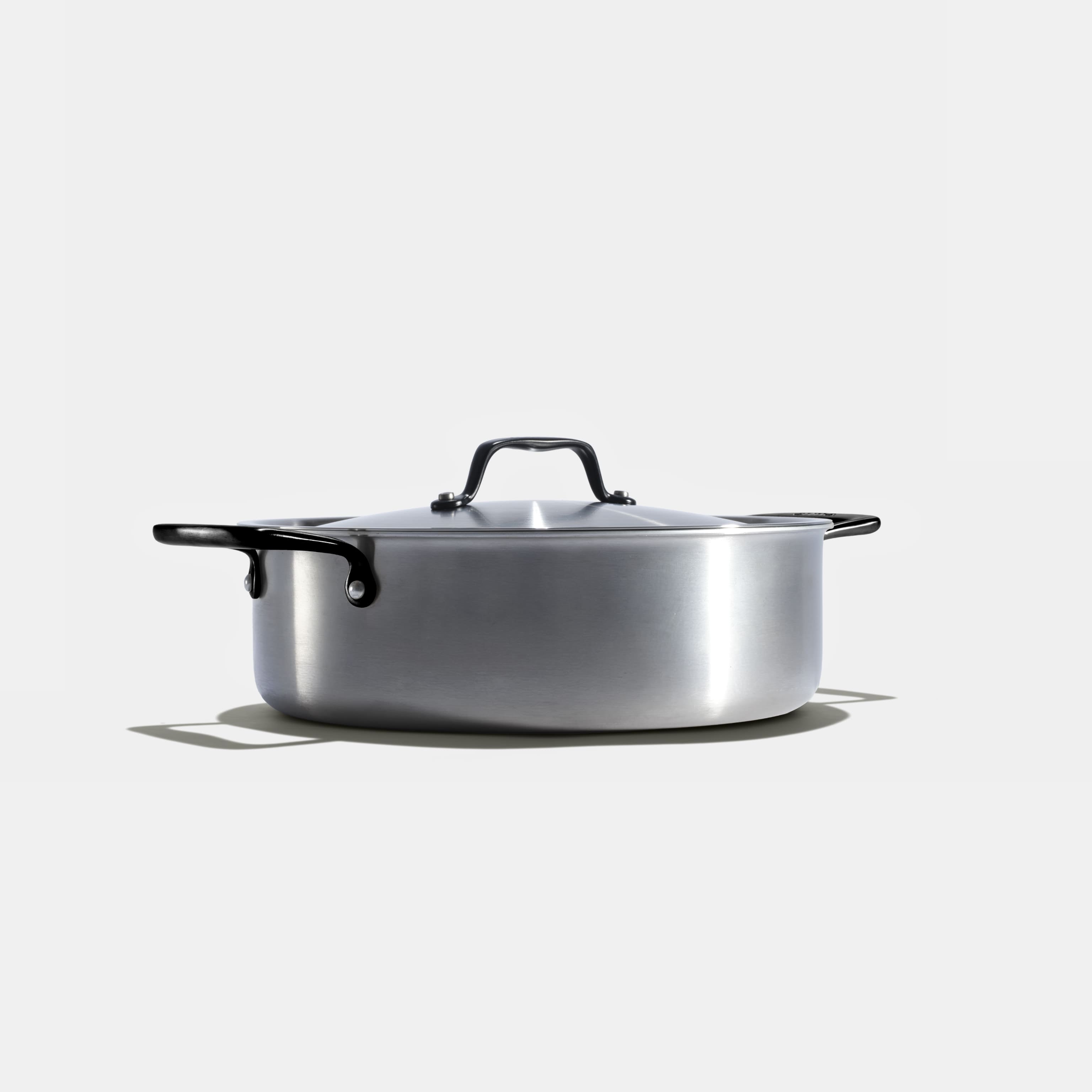 Le Rondeau En Inox, Poignées Noires - 26cm