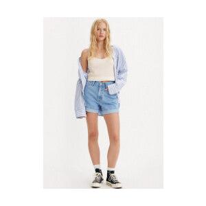 Short En Jean Taille Haute Levi's 80S Mom Bleu