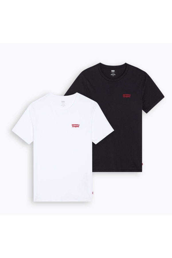 T-Shirt 79681 0026 - Two Pack Tee-1 Black, 1 Whitw