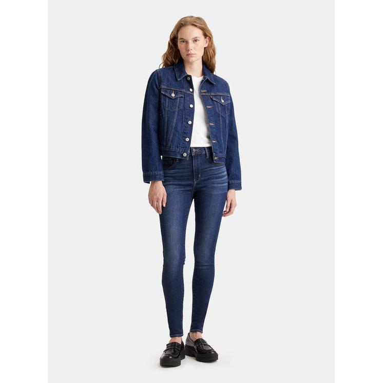 Jean Super Skinny Taille Haute Levi's 720 Bleu Foncé