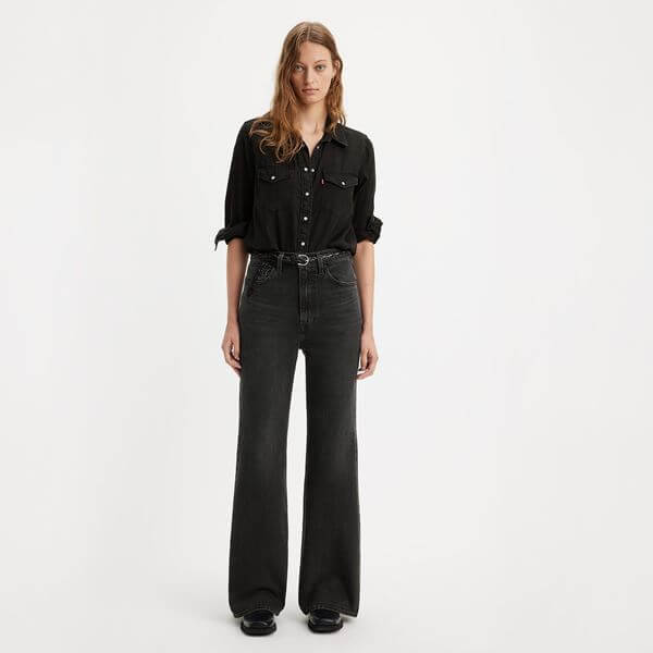 Levi'S Ribcage Bell Jeans Women'S - Black (A75030007)