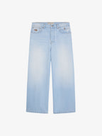 Le Pantalon Baggy En Denim Clair Délavé