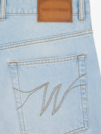 Le Pantalon Baggy En Denim Clair Délavé