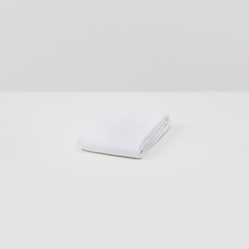 Flat Sheet - Washed Linen 190G/M² - White