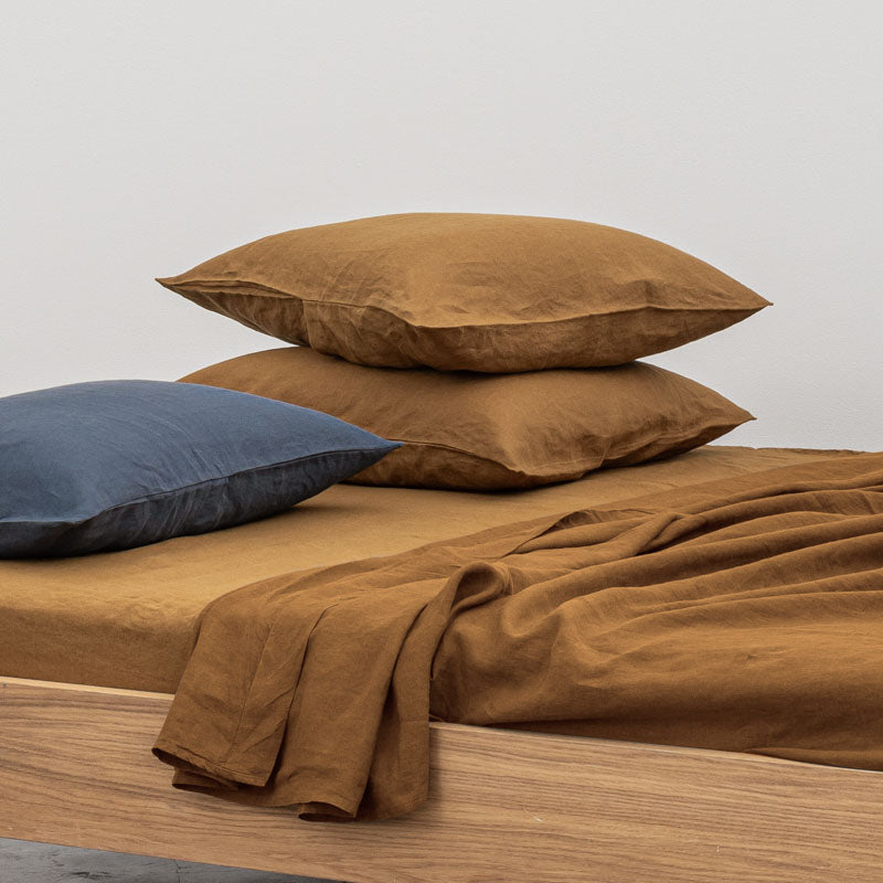 2 Pillowcases - In Washed Linen 190G/M² - Mocha