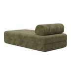 Meridiana Modular - Tejido Exterior A Rayas - Blanco Y Verde Anís