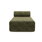 Meridiana Modular - Tejido Exterior A Rayas - Blanco Y Verde Anís