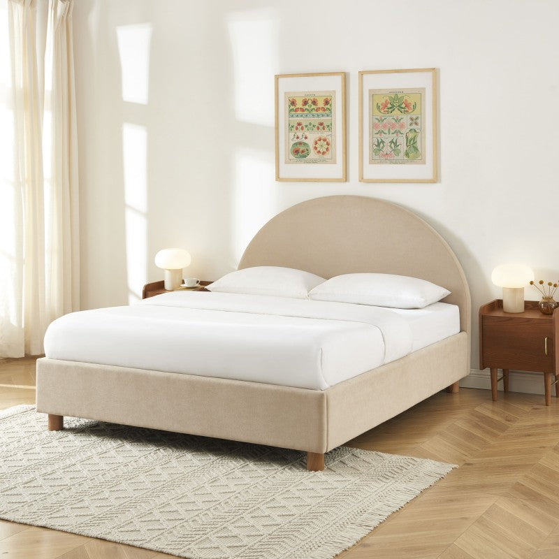 Taijo - Bed - Velvet - Sand Beige