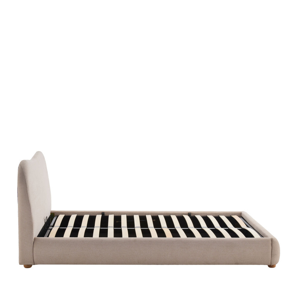 Napo - Lit Coffre - Tissu - Beige