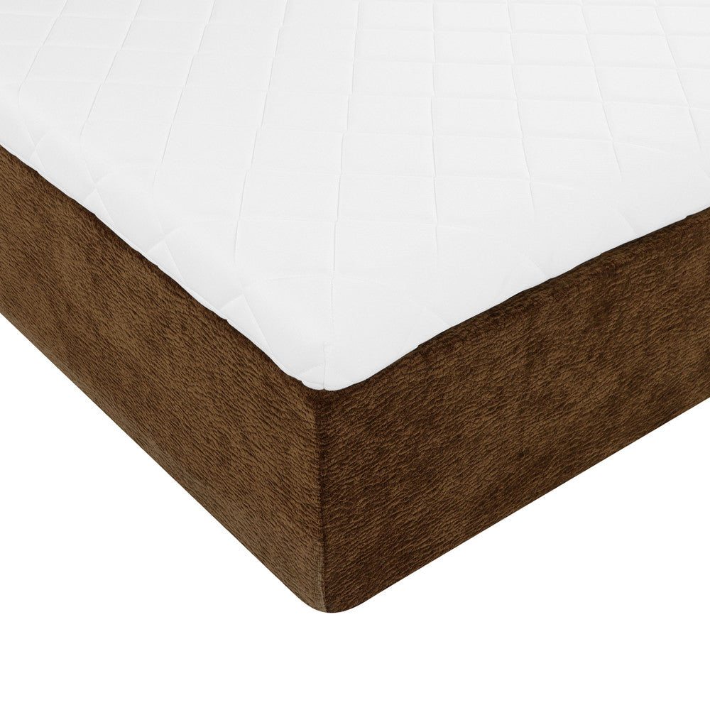 Air Nest - Lit Complet Compressé Boxspring - Tissu - Marron