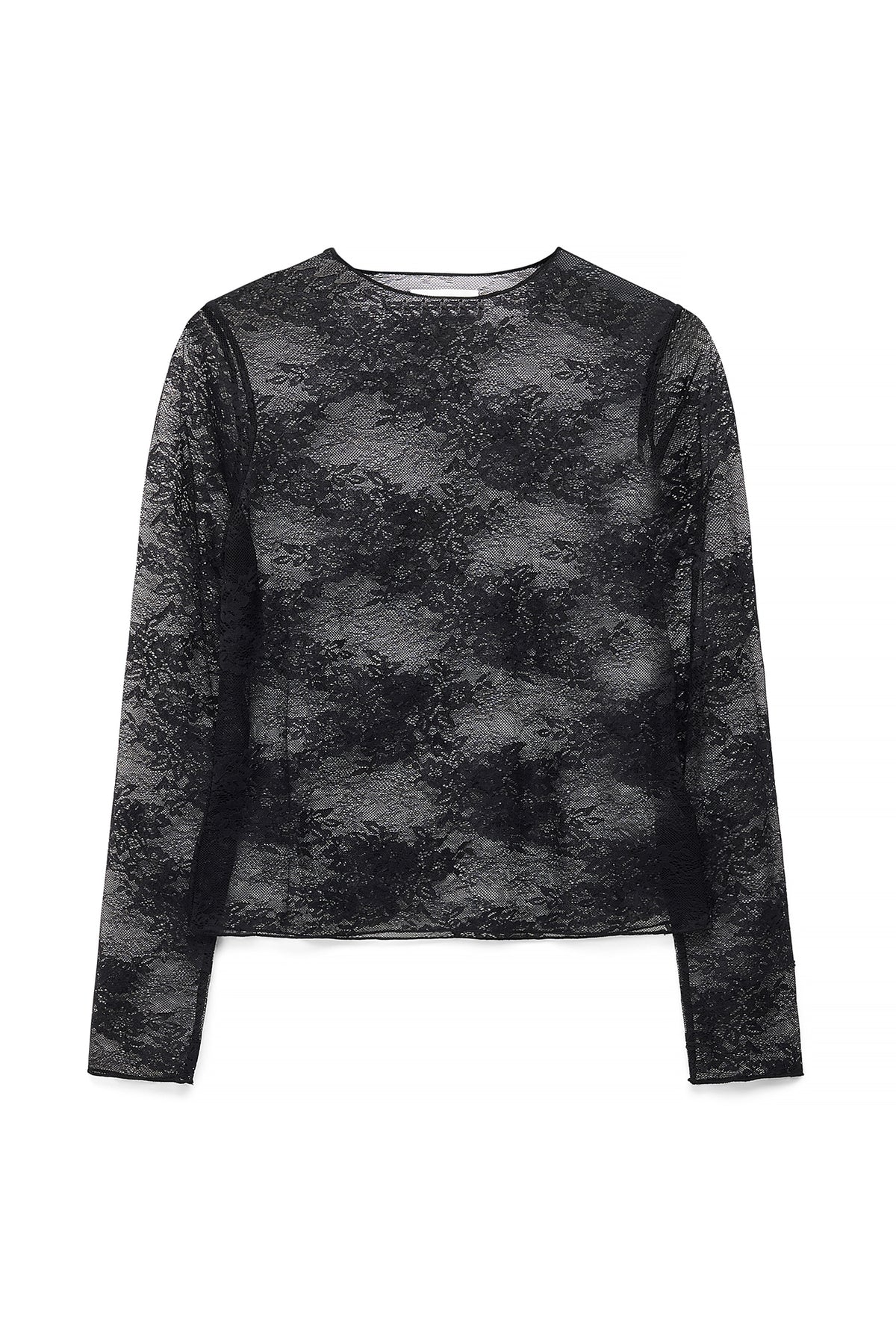 Top Long Sleeve Lace - Noir
