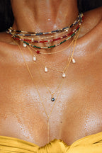 Collier - Stella - Spinelle - Or