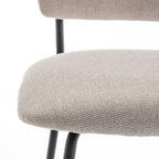 Vander - Lot De 2 Chaises De Bar - Tissu & Métal - Beige