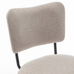 Vander - Lot De 2 Chaises De Bar - Tissu & Métal - Beige