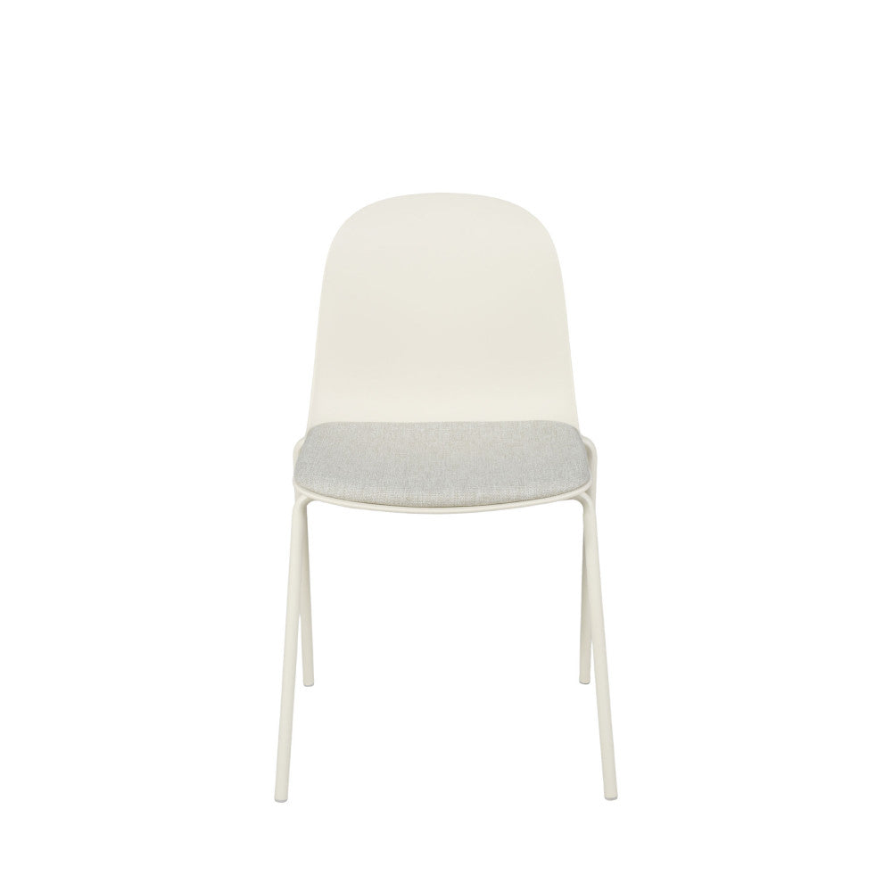 Linda - Lote de 2 sillas - Tejido y metal, patas beige - Beige