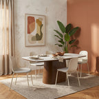 Linda - Lote de 2 sillas - Tejido y metal, patas beige - Beige