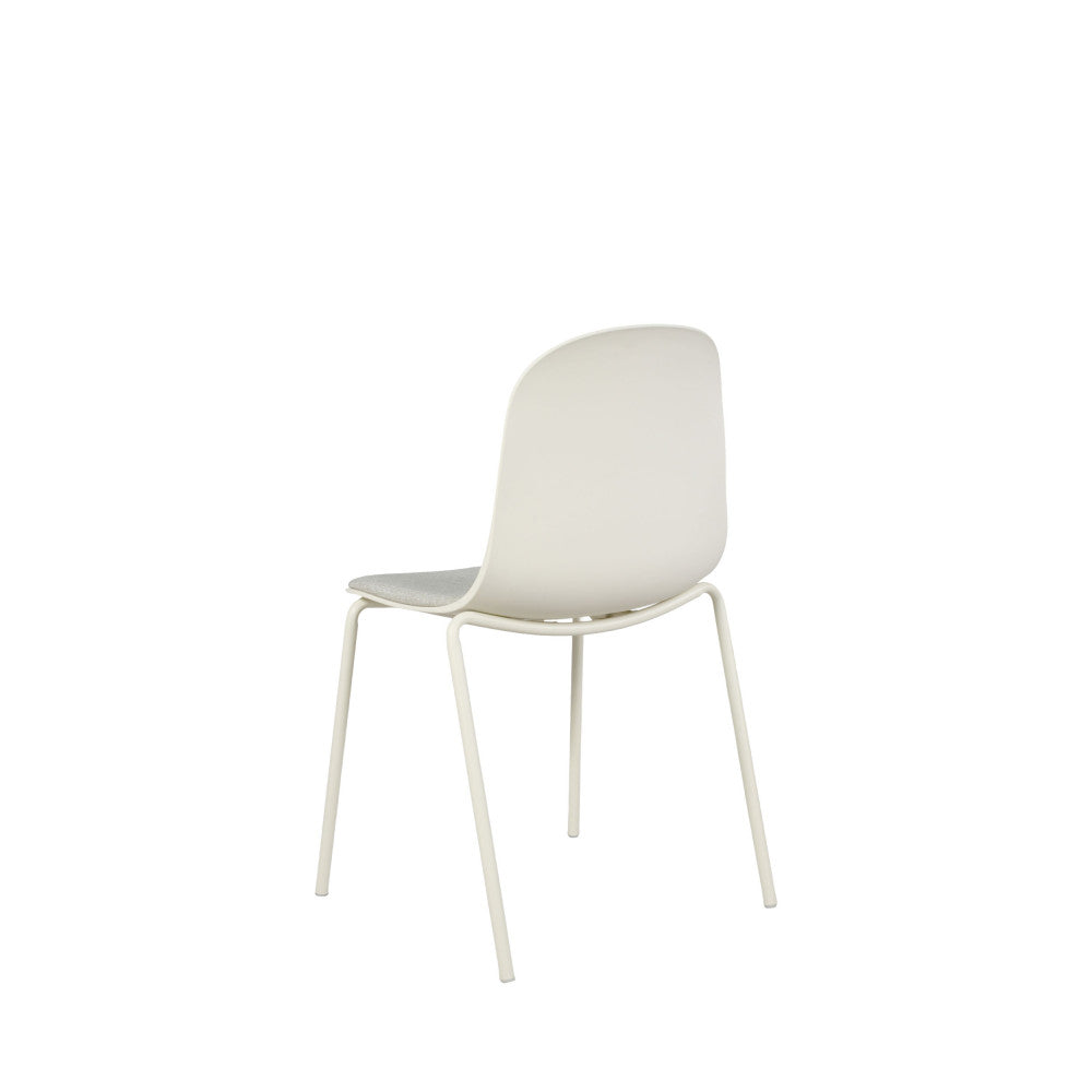 Linda - Lote de 2 sillas - Tejido y metal, patas beige - Beige