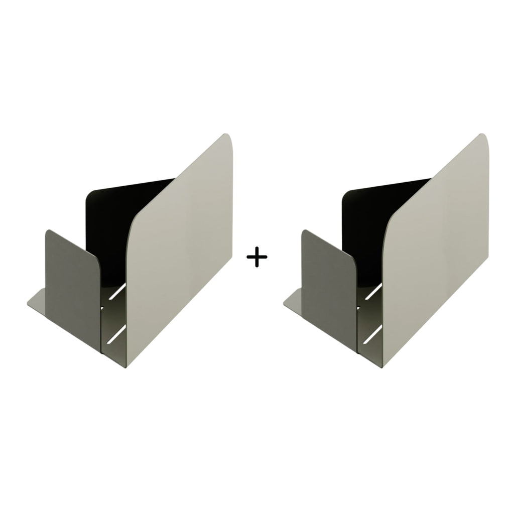 Les Apaisants - Set of 2 Corner Shelves - Steel - Olive Grey