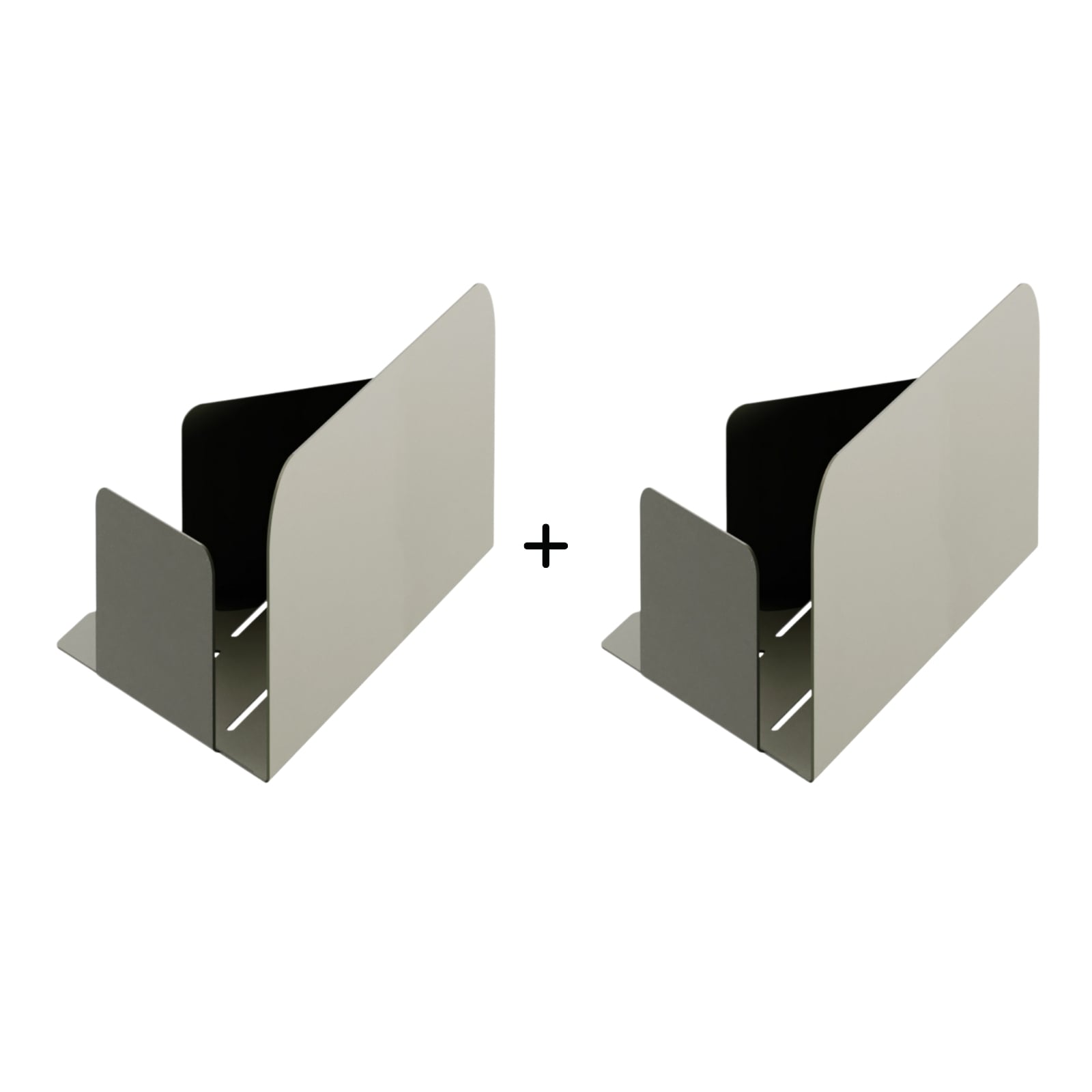 Les Apaisants - Set of 2 Corner Shelves - Steel - Olive Grey