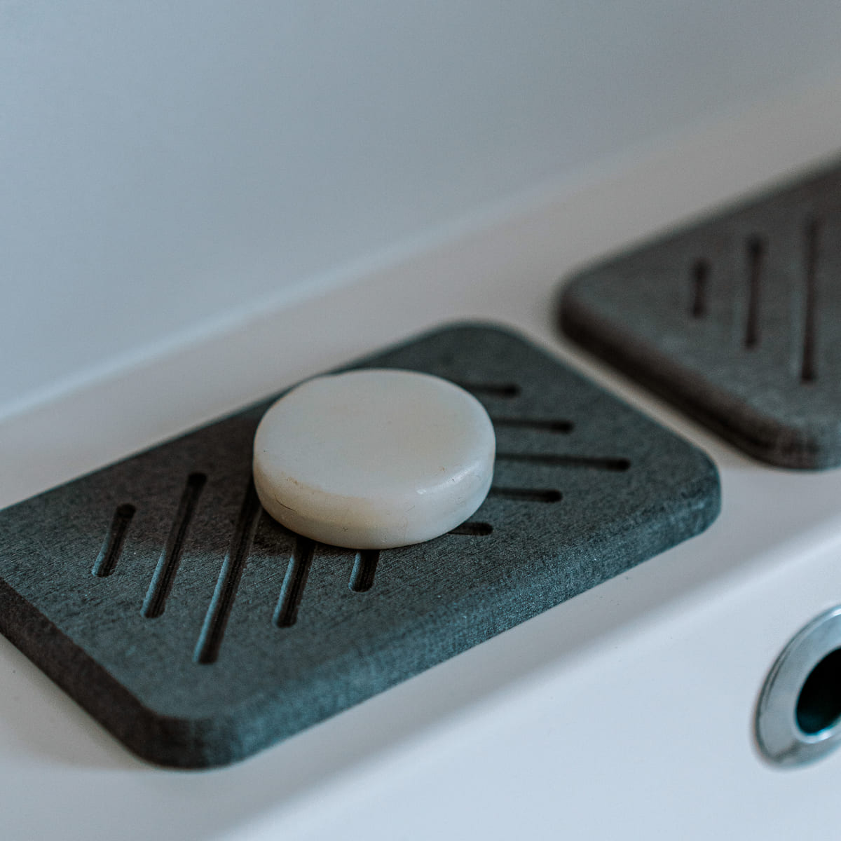 Set Of 2 Diatomite Stone Soap Dishes