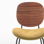Simone - Lot De 2 Chaises En Velours Jaune Moutarde