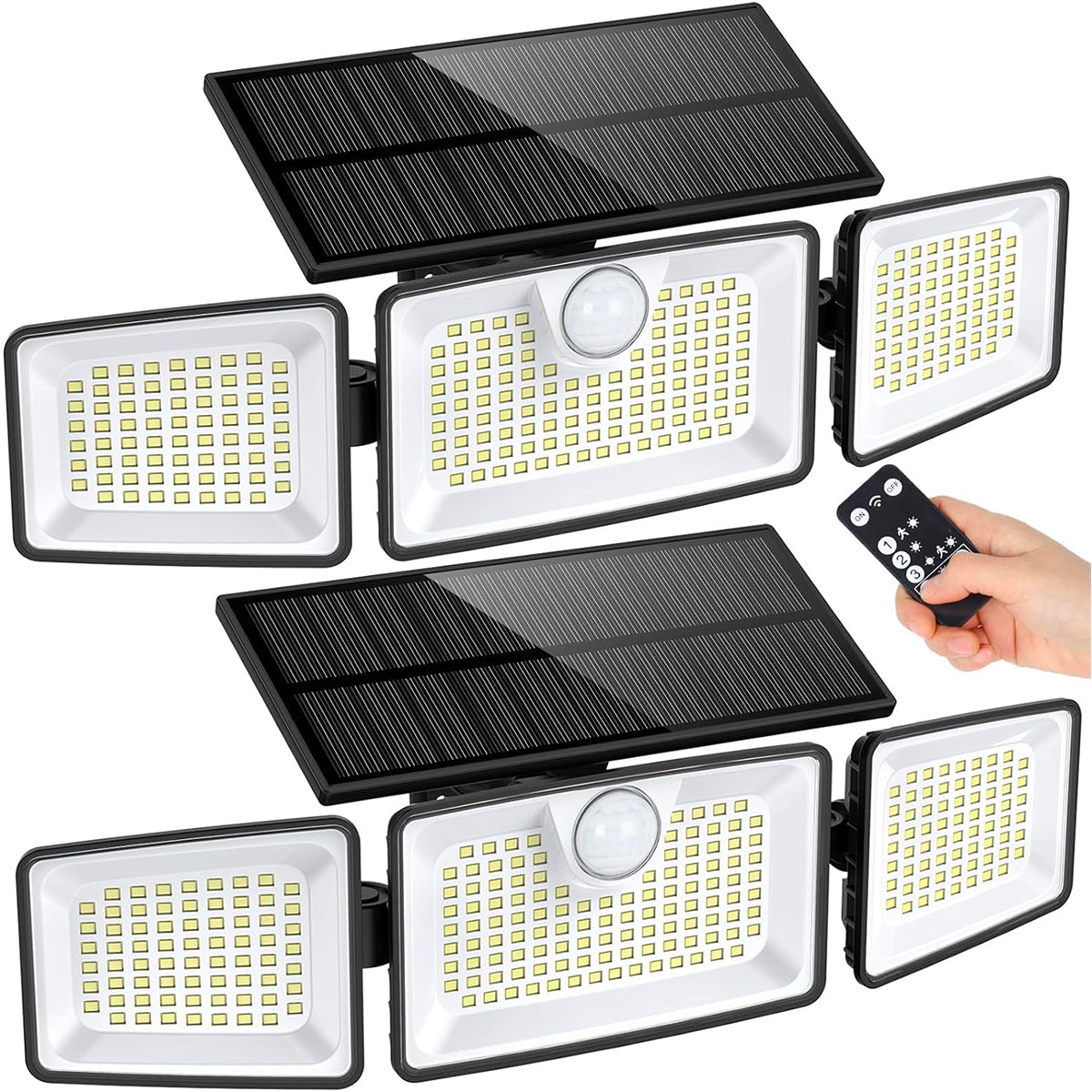 Gleamax - Projecteur Solaire - Plastique - Noir