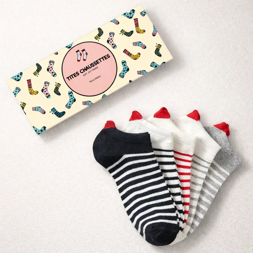 Lot De 5 Chaussettes Coup De Coeur Marine