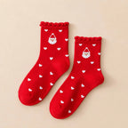 Chaussettes Coeur Noël & Volant