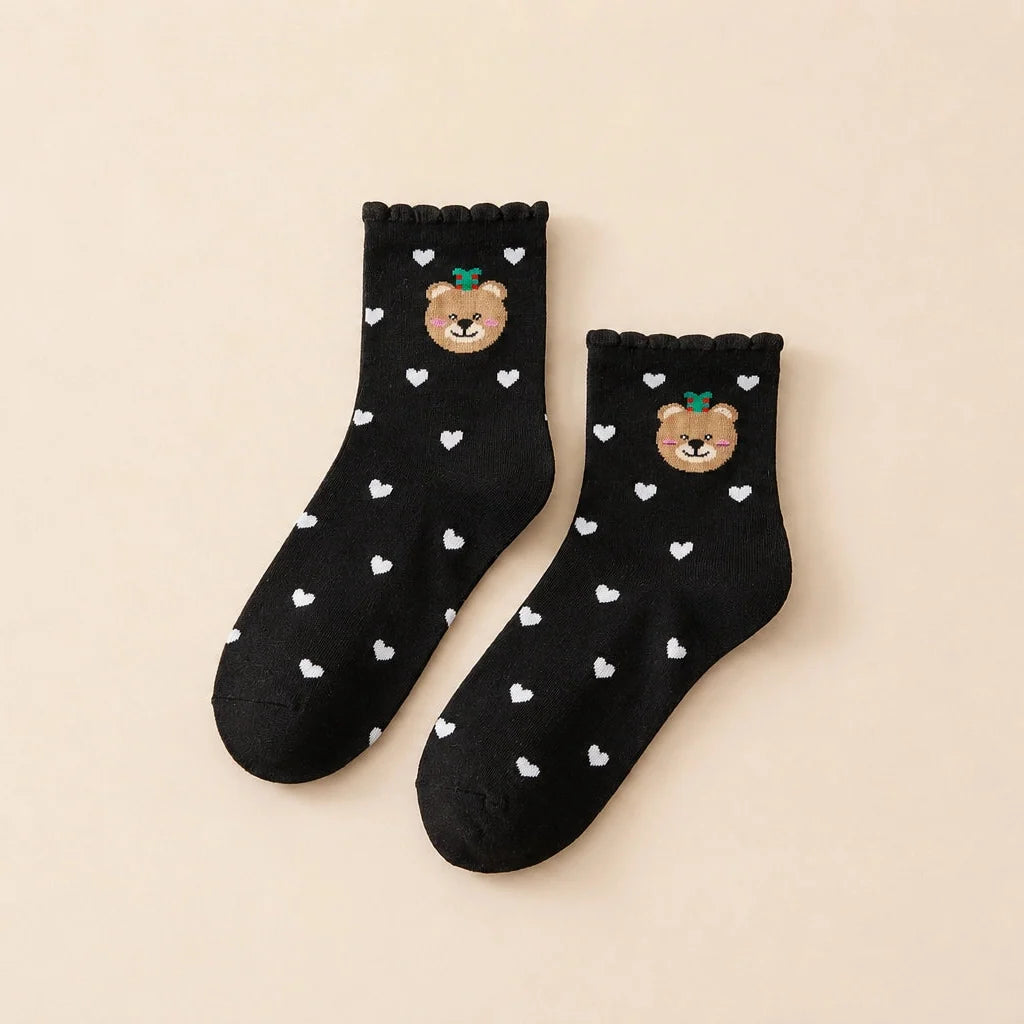Chaussettes Coeur Noël & Volant