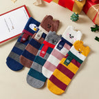 Lot De 5 Chaussettes Hautes Animaux Écharpe
