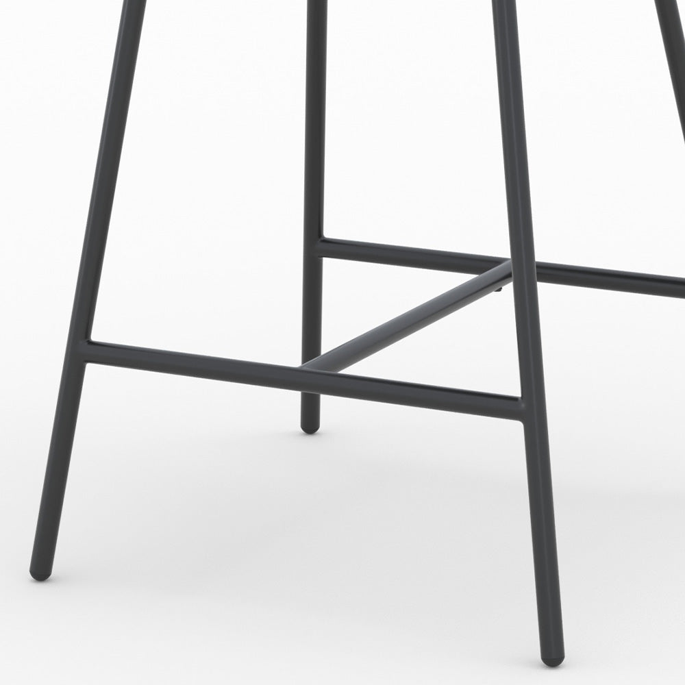 Cécilia - Set of 2 Central Island Chairs in Light Gray Fabric