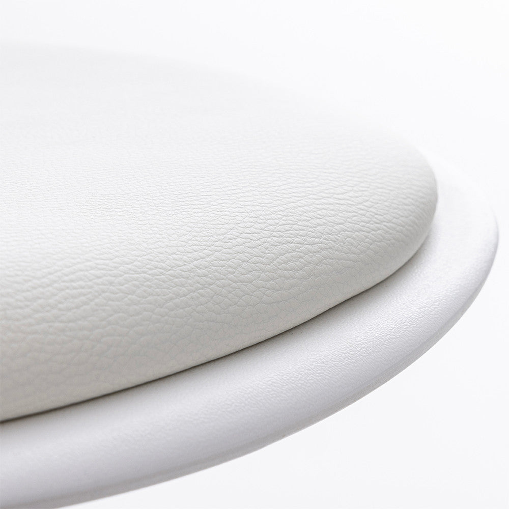 Tebar - Lot De 2 Chaises De Bar Réglables H61 - Simili & Métal - Blanc