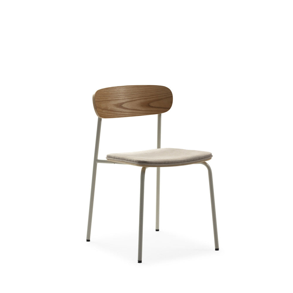 Arno - Set di 2 sedie - Tessuto e metallo - Beige