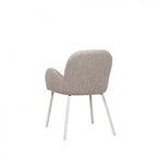 Théodore - Lot De 2 Fauteuils De Table - Tissu & Métal - Gris chiné