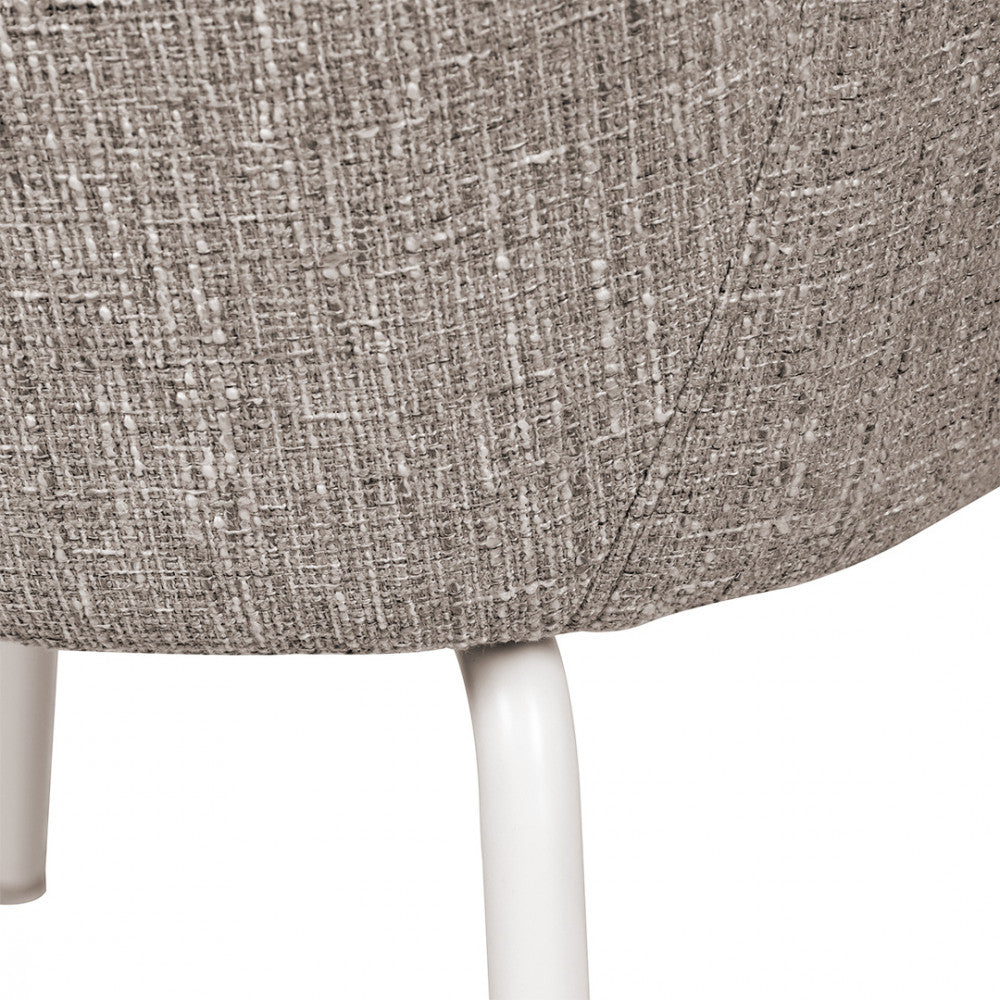 Théodore - Lot De 2 Fauteuils De Table - Tissu & Métal - Gris chiné