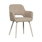 Jenny - Lot De 2 Fauteuils De Table - Tissu - Beige